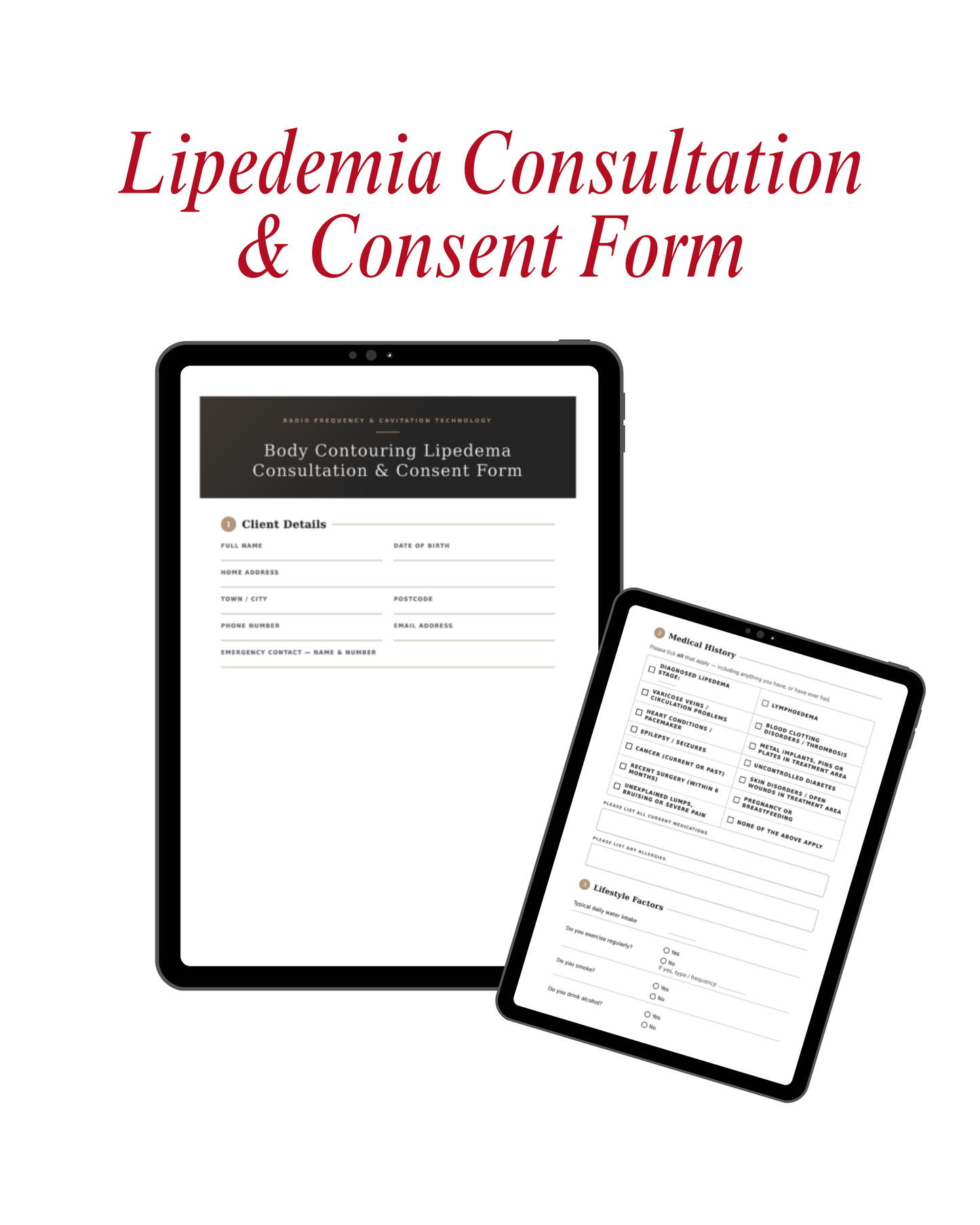 Body Contouring Client Consultation Forms & Consent Pack (Bundle of 3)